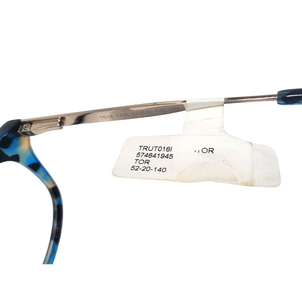 True Religion Blue Tortoise TRUT0161 Eyeglass‎ Frames 52-20-140 Womens
